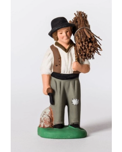 Santon de Provence Man carrying firewood
