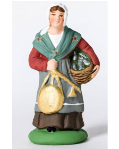 Painted santon - The fishmonger (woman)