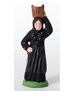 Painted santon carrying a bucket on her head
