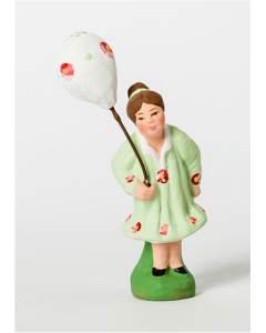 Painted santon Girl with balloon