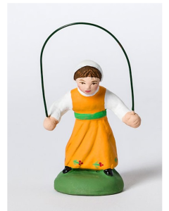 Painted santon young girl with a junp rope