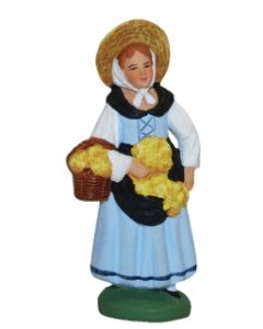 Santon woman carrying mimosa