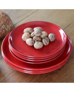 Stoneware Plate Mauleon Red