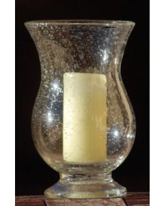 Biot glassware Hurricane lamp Blue- Verre de Biot Photophore 