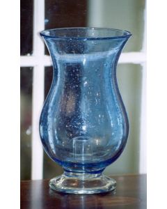 Biot glassware Hurricane lamp- Persian Blue Verre Biot Photophore