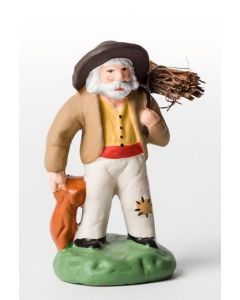 Santon de Provence Man carrying firewood