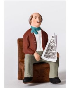 Santon de Provence Man with newspaper