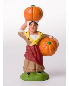 Santons de Provence- Woman carrying pumkins