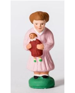 Santon de Provence - Young girl with doll