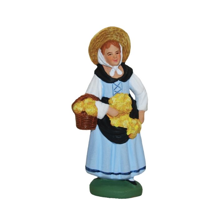 Santon woman carrying mimosa