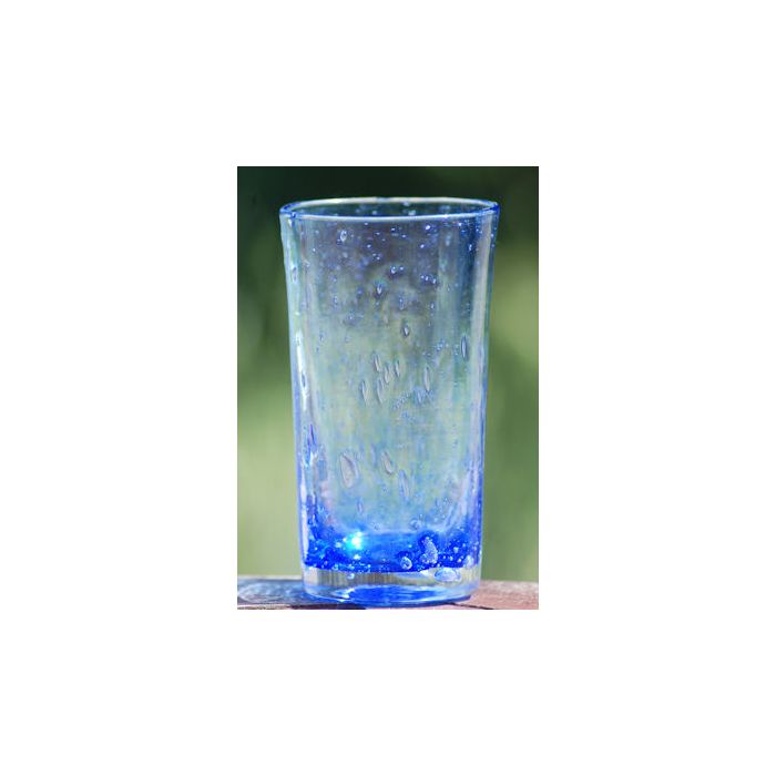 Biot orange juice glass- Persian blue