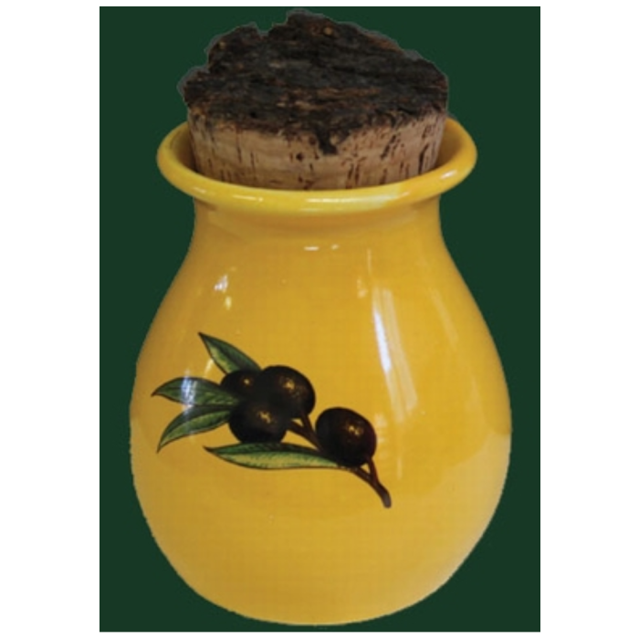 Ceramic jar for herbs or olives